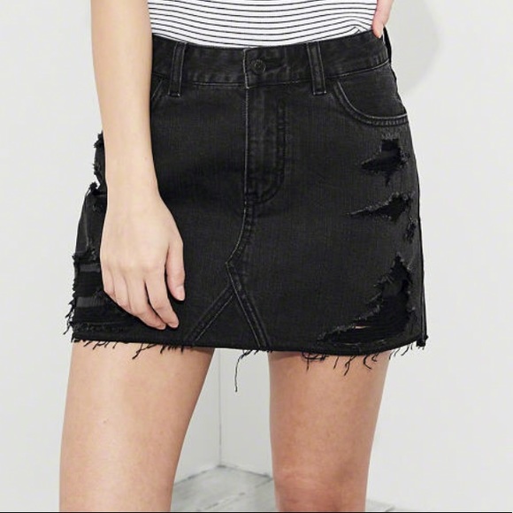 black denim skirt hollister